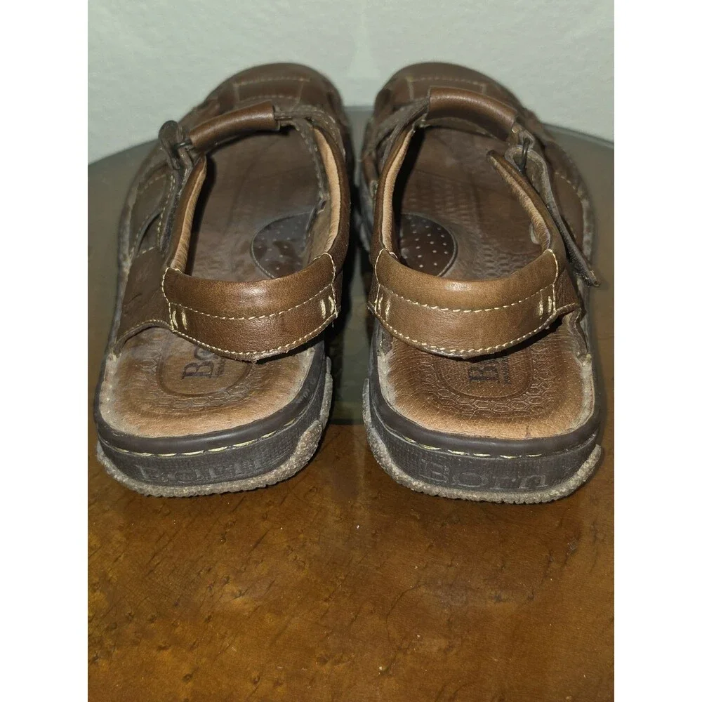 Born Cabot III Fisherman Sandals Shoes Mens Size 13 Brown Leather Adjustable
